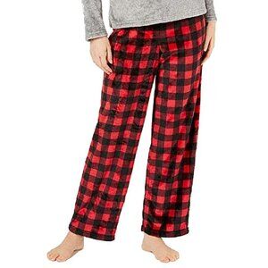 Family Pajamas Womens Plush Fleece Pajama Pants,1-Piece Size-Large,Buffalo Check